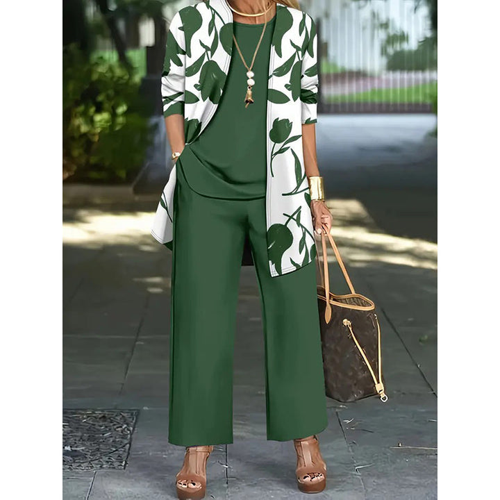 Ursula - Conjunto de 3 piezas de tacto suave con estampado floral