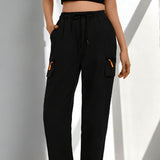 Becca - Pantalón cargo con cordón ajustable