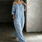 Neralyn - Mono denim lavado con bolsillo