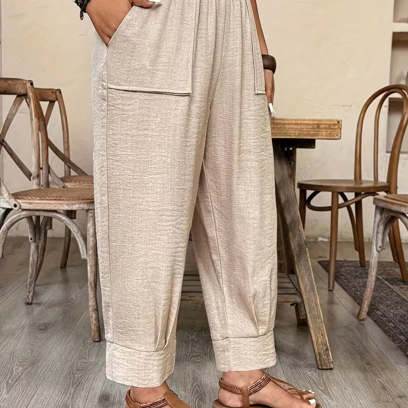 Perdita - Pantalón de pernera ancha y tacto suave