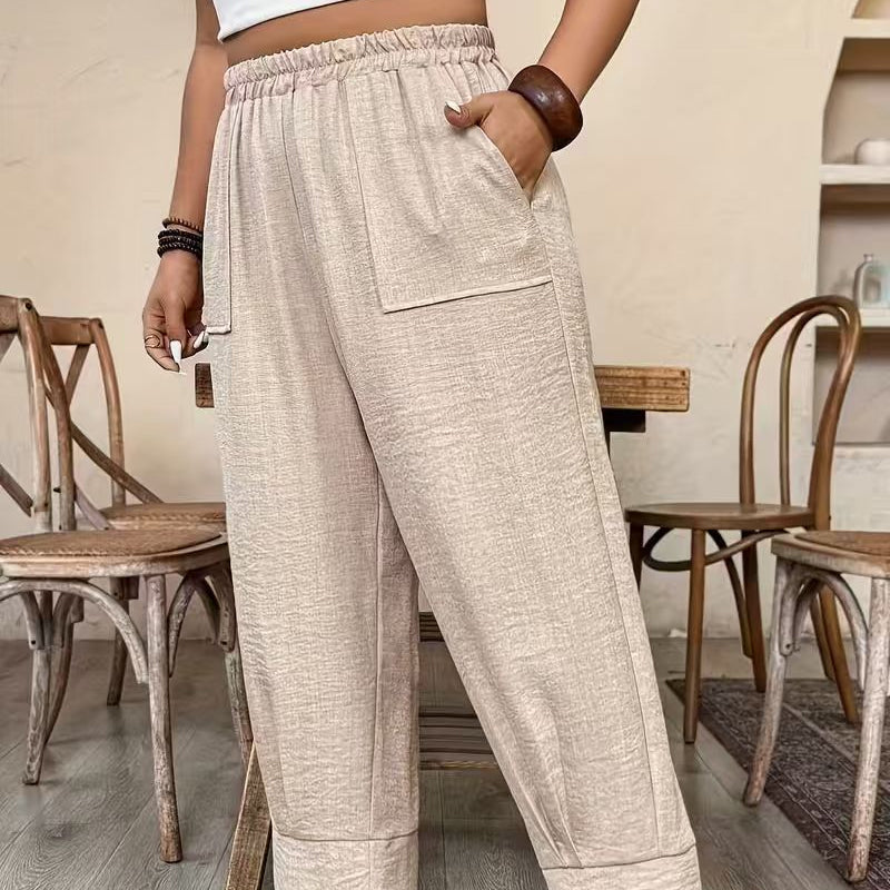 Perdita - Pantalón de pernera ancha y tacto suave