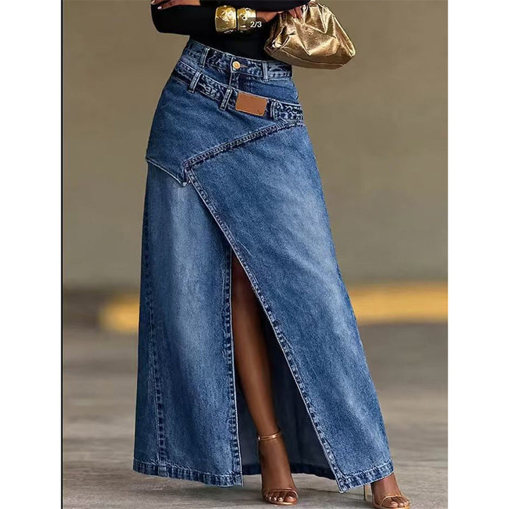 Anella - Falda maxi en lavado vintage