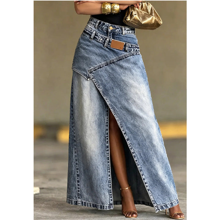 Anella - Falda maxi en lavado vintage