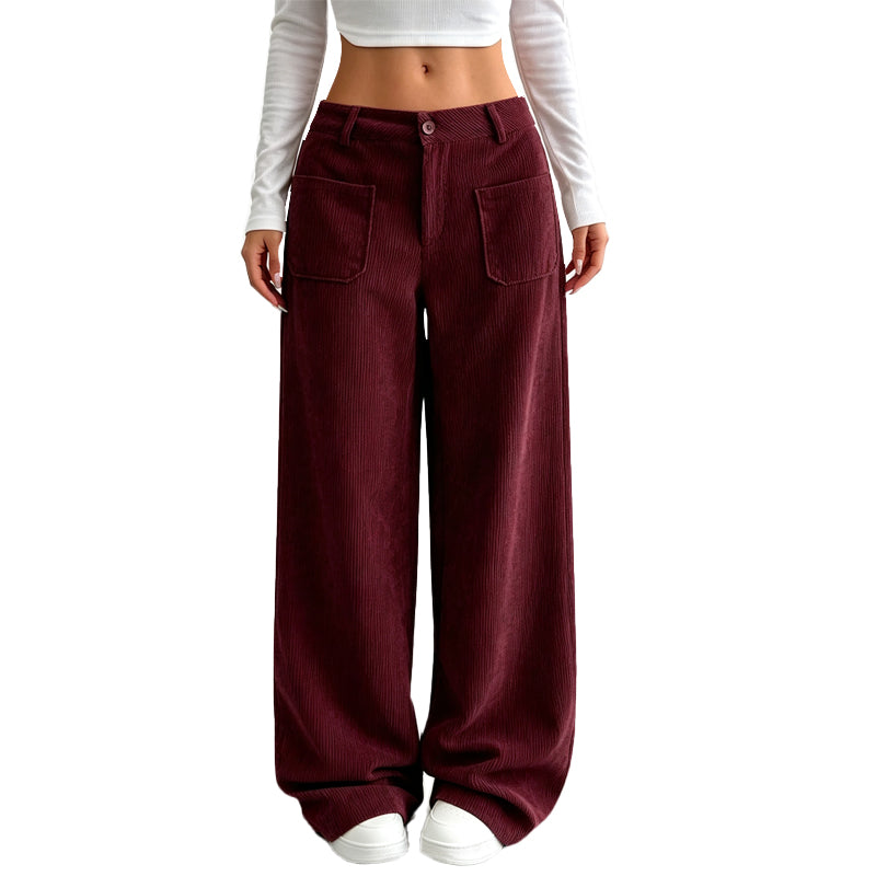 Irma - Pantalones de pernera ancha de tacto suave