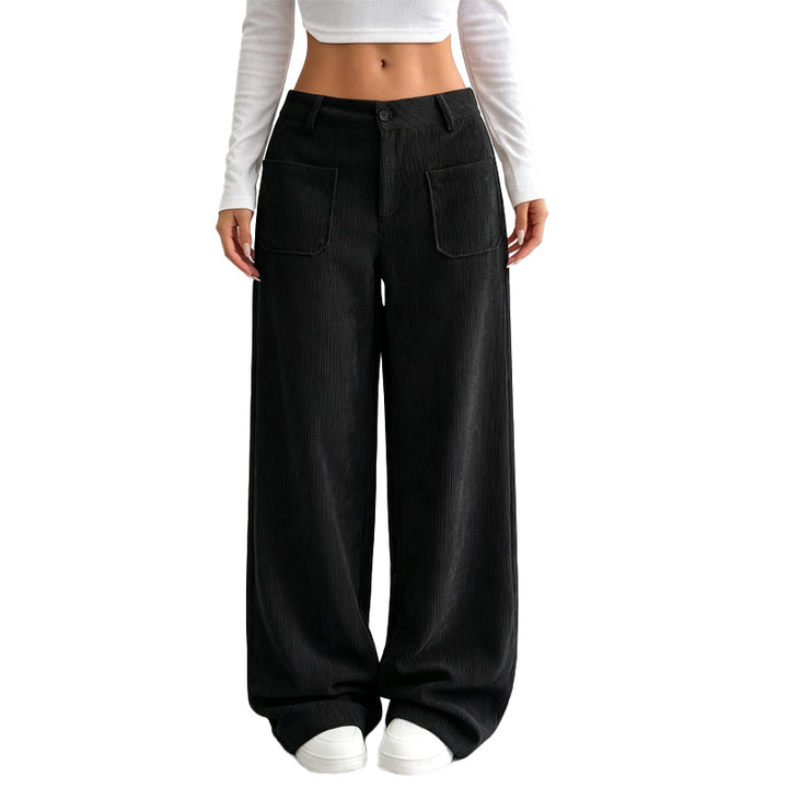 Irma - Pantalones de pernera ancha de tacto suave