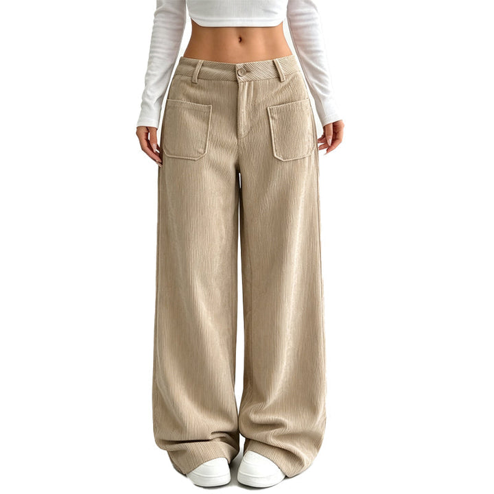 Irma - Pantalones de pernera ancha de tacto suave