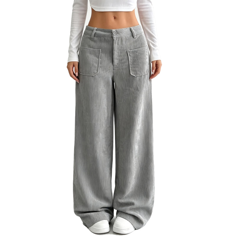 Irma - Pantalones de pernera ancha de tacto suave
