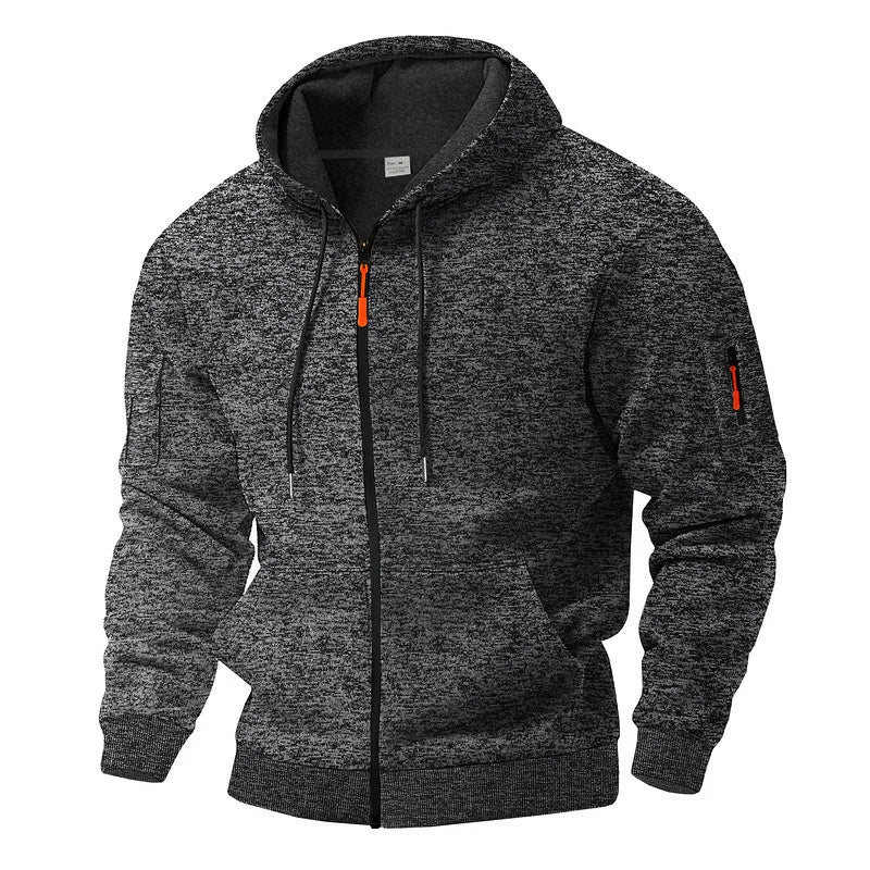 Daemor - Chaqueta con capucha y cremallera completa para todo tipo de clima