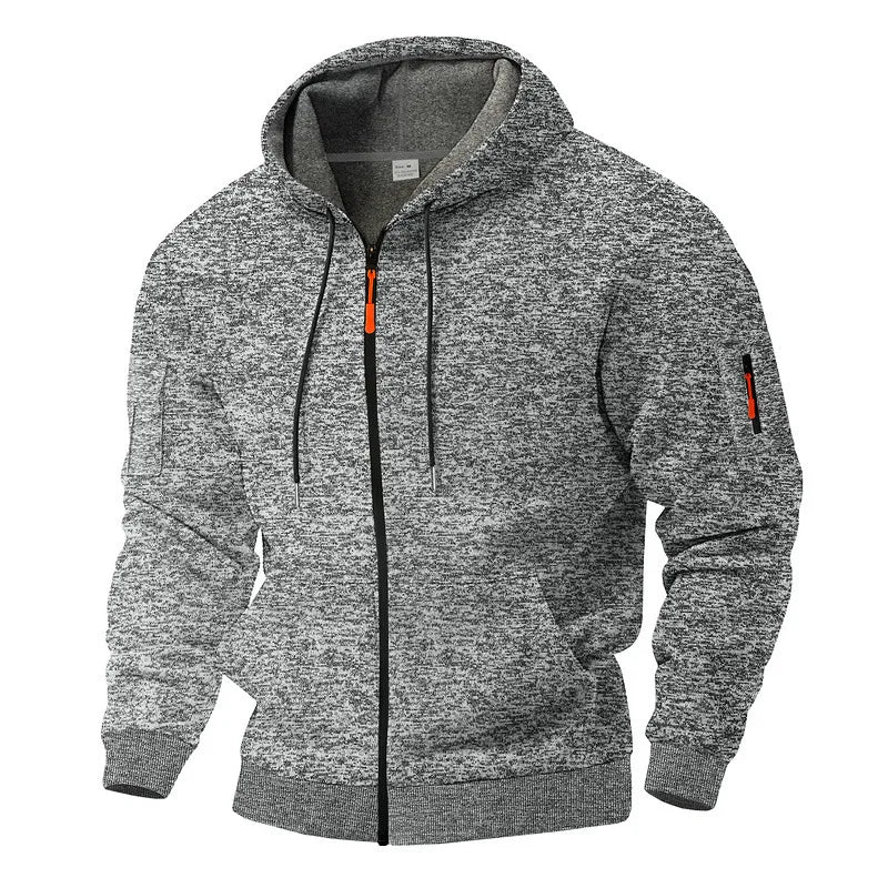 Daemor - Chaqueta con capucha y cremallera completa para todo tipo de clima
