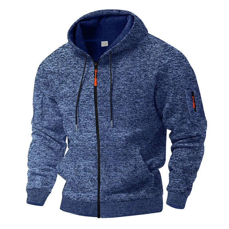 Daemor - Chaqueta con capucha y cremallera completa para todo tipo de clima