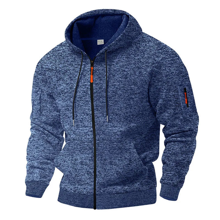 Daemor - Chaqueta con capucha y cremallera completa para todo tipo de clima