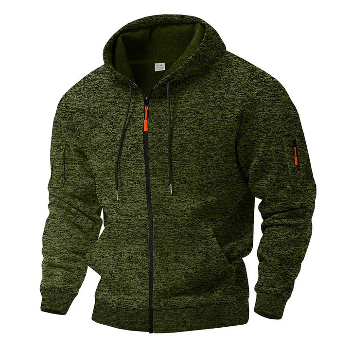 Daemor - Chaqueta con capucha y cremallera completa para todo tipo de clima