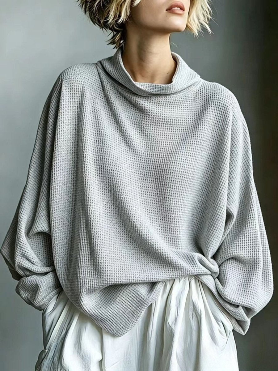 Aella - Top de cuello alto texturizado oversize