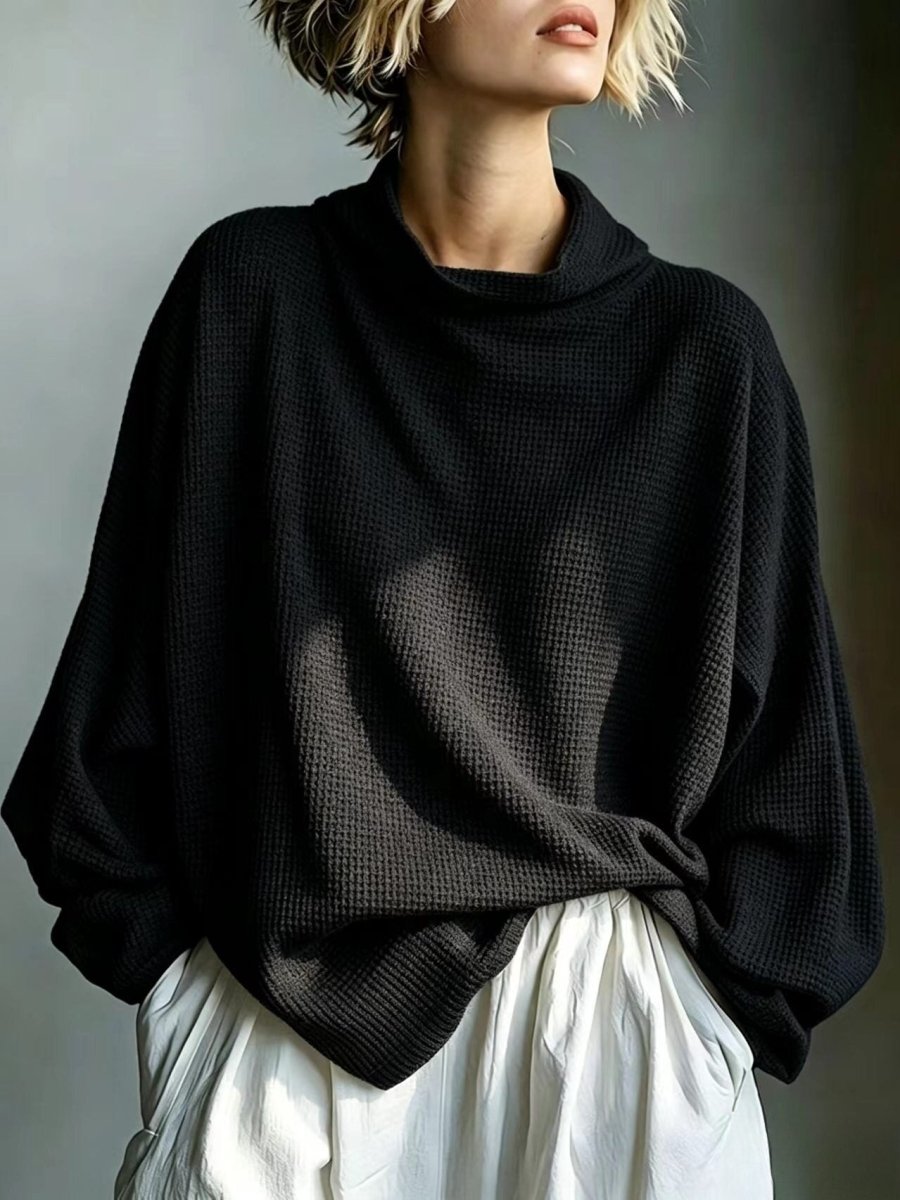Aella - Top de cuello alto texturizado oversize