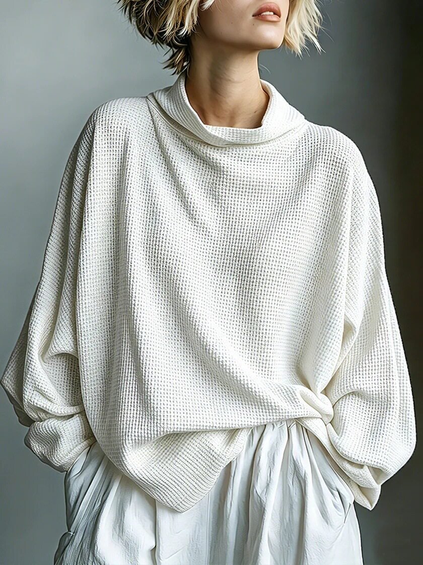 Aella - Top de cuello alto texturizado oversize