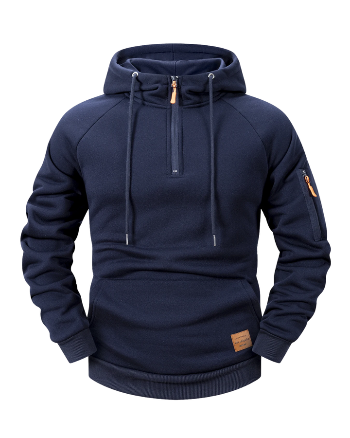 Quenford - Sudadera con cremallera y acabado suave al tacto