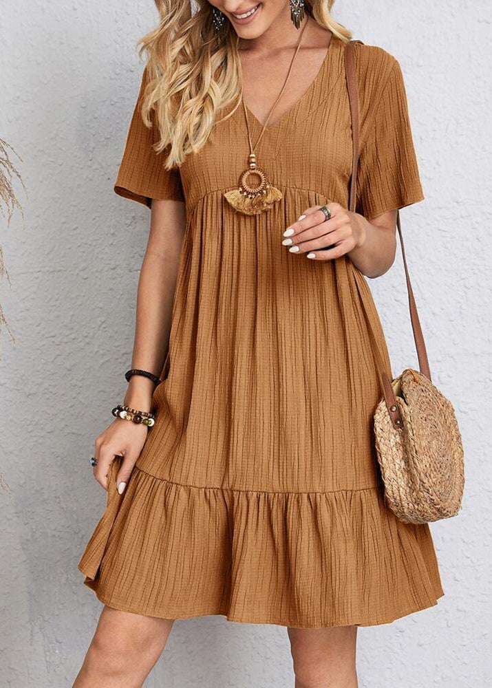 Flavia - Vestido con capa fluida