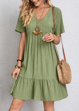 Flavia - Vestido con capa fluida