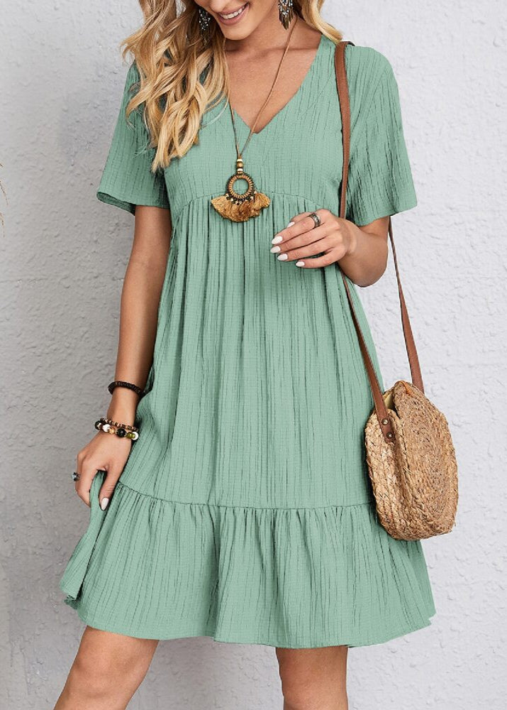 Flavia - Vestido con capa fluida